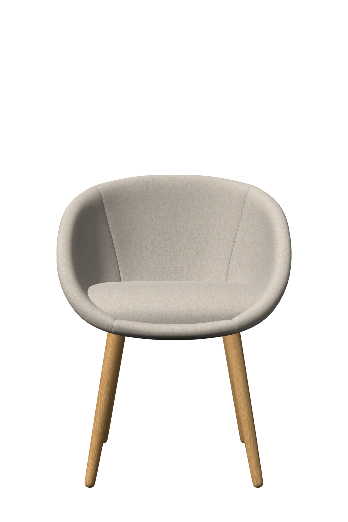 Love dining chair beige with natural wood legs